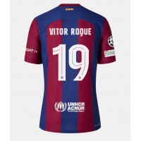 Fotbalové Dres Barcelona Vitor Roque #19 Domácí 2023-24 Krátký Rukáv